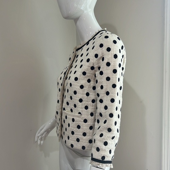J. Crew Polka Dot Textured Tweed Blazer Jacket - Picture 10 of 14